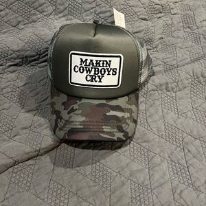 Green Camo Trucker Hat ‘Making Cowboys Cry’